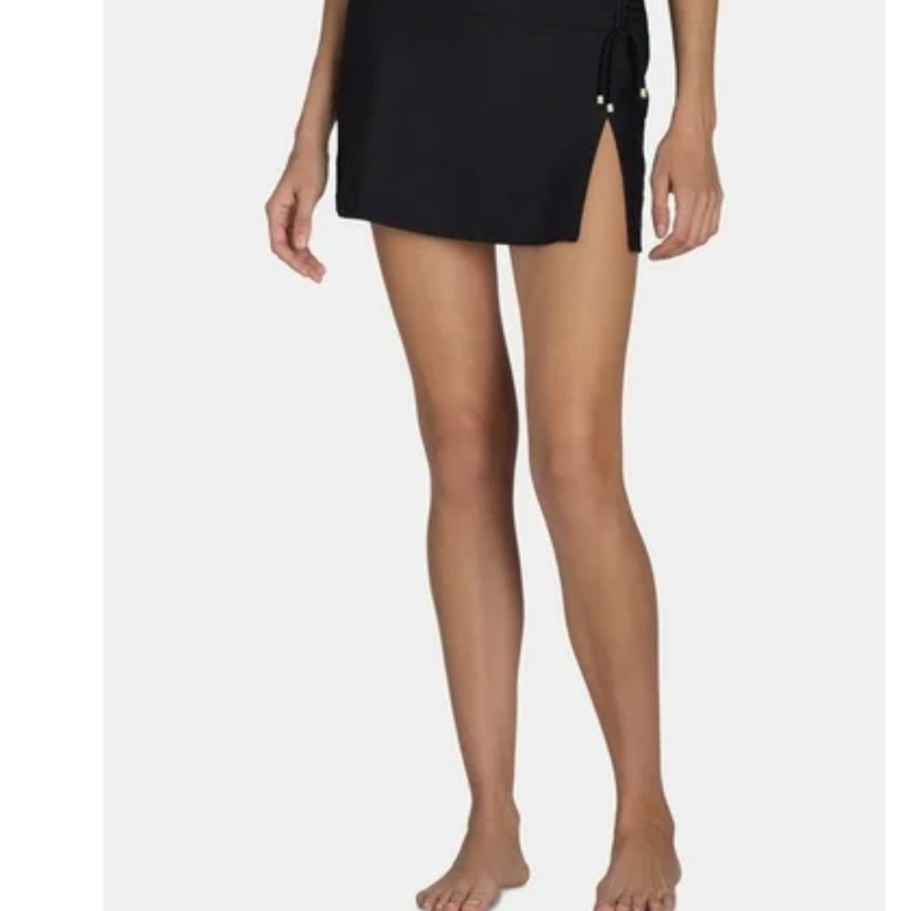 Black Swim Skirt and swim panties with Side Tie rare and very sexy and slimming - Picture 2 of 2